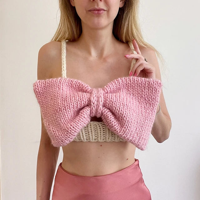 Bow Peep Bralette Digital Knitting Pattern